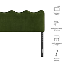 Load image into Gallery viewer, Athena Stain-Resistant Performance Velvet Full Size Headboard by Modway
