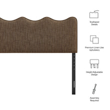 Load image into Gallery viewer, Athena Striped Fabric Upholstered Queen Size Headboard by Modway
