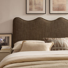 Load image into Gallery viewer, Athena Striped Fabric Upholstered King Size Headboard by Modway
