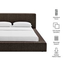 Load image into Gallery viewer, Luma Chenille Upholstered King Platform Bed Frame by Modway
