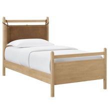 Load image into Gallery viewer, Leni Twin Size Vegan Leather and Wood Platform Bed Frame by Modway
