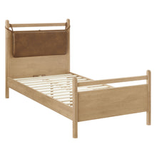 Load image into Gallery viewer, Leni Twin Size Vegan Leather and Wood Platform Bed Frame by Modway
