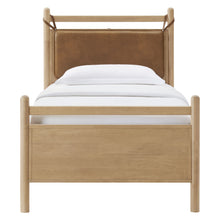 Load image into Gallery viewer, Leni Twin Size Vegan Leather and Wood Platform Bed Frame by Modway
