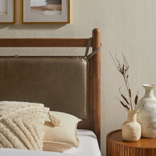 Load image into Gallery viewer, Leni Twin Size Vegan Leather and Wood Platform Bed Frame by Modway

