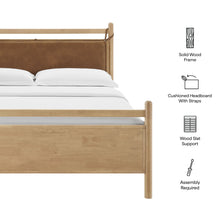 Load image into Gallery viewer, Leni Full Size Vegan Leather and Wood Platform Bed Frame by Modway

