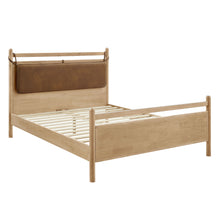Load image into Gallery viewer, Leni Queen Size Vegan Leather and Wood Platform Bed Frame by Modway
