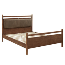 Load image into Gallery viewer, Leni Queen Size Vegan Leather and Wood Platform Bed Frame by Modway
