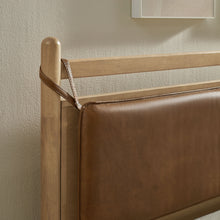 Load image into Gallery viewer, Leni King Size Vegan Leather and Wood Platform Bed Frame by Modway
