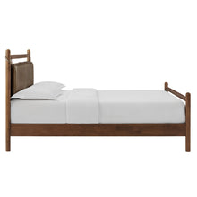 Load image into Gallery viewer, Leni King Size Vegan Leather and Wood Platform Bed Frame by Modway

