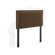 Load image into Gallery viewer, Camille Striped Linen Blend Twin Size Headboard by Modway
