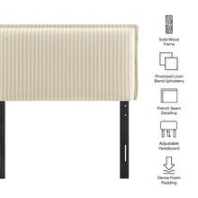 Load image into Gallery viewer, Camille Striped Linen Blend Twin Size Headboard by Modway
