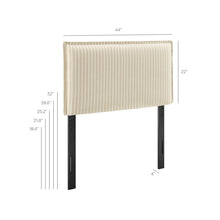 Load image into Gallery viewer, Camille Striped Linen Blend Twin Size Headboard by Modway
