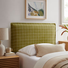 Load image into Gallery viewer, Camille Checkered Linen Blend Twin Size Headboard by Modway
