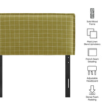 Load image into Gallery viewer, Camille Checkered Linen Blend Twin Size Headboard by Modway
