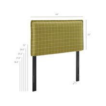 Load image into Gallery viewer, Camille Checkered Linen Blend Twin Size Headboard by Modway
