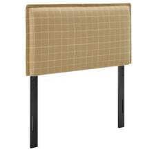 Load image into Gallery viewer, Camille Checkered Linen Blend Twin Size Headboard by Modway
