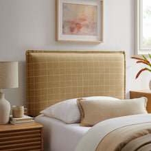 Load image into Gallery viewer, Camille Checkered Linen Blend Twin Size Headboard by Modway
