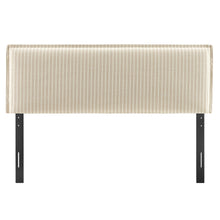 Load image into Gallery viewer, Camille Striped Linen Blend King Size Headboard by Modway
