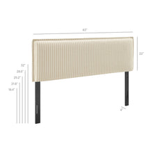 Load image into Gallery viewer, Camille Striped Linen Blend King Size Headboard by Modway
