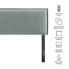 Load image into Gallery viewer, Camille Striped Linen Blend King Size Headboard by Modway

