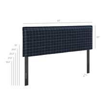 Load image into Gallery viewer, Camille Checkered Linen Blend King Size Headboard by Modway
