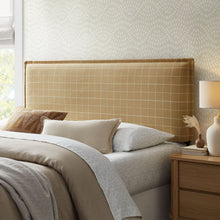 Load image into Gallery viewer, Camille Checkered Linen Blend King Size Headboard by Modway
