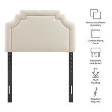Load image into Gallery viewer, Magnolia Stain-Resistant Performance Velvet Twin Size Headboard by Modway
