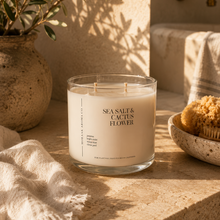 Load image into Gallery viewer, Sea Salt &amp; Cactus Flower Candle
