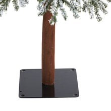 Load image into Gallery viewer, 7&#39; Flocked Gr&amp; Alpine Artificial Christmas Tree w/ 400 Clear Lights
