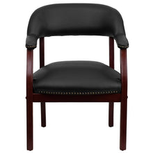 Load image into Gallery viewer, Black Vinyl Luxurious Conference Chair with Accent Nail Trim
