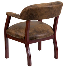 Load image into Gallery viewer, Bomber Jacket Brown Luxurious Conference Chair with Accent Nail Trim
