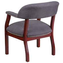 Load image into Gallery viewer, Gray Fabric Luxurious Conference Chair with Accent Nail Trim
