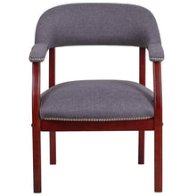 Load image into Gallery viewer, Gray Fabric Luxurious Conference Chair with Accent Nail Trim
