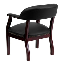 Load image into Gallery viewer, Black LeatherSoft Conference Chair with Accent Nail Trim
