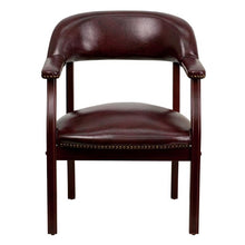 Load image into Gallery viewer, Oxblood Vinyl Luxurious Conference Chair with Accent Nail Trim
