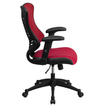 Load image into Gallery viewer, High Back Designer Burgundy Mesh Executive Swivel Office Chair
