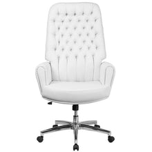 Load image into Gallery viewer, High Back White LeatherSoft Executive Swivel Office Chair with Arms
