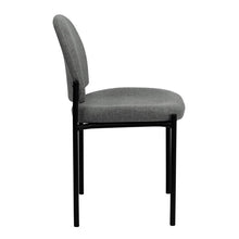 Load image into Gallery viewer, Comfort Gray Fabric Stackable Steel Side Reception Chair
