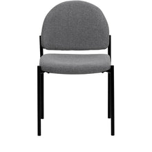 Load image into Gallery viewer, Comfort Gray Fabric Stackable Steel Side Reception Chair
