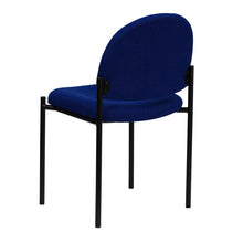 Load image into Gallery viewer, Comfort Navy Fabric Stackable Steel Side Reception Chair
