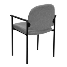 Load image into Gallery viewer, Comfort Gray Fabric Stackable Steel Side Reception Chair with Arms
