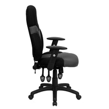 Load image into Gallery viewer, High Back Black and Gray Mesh Swivel Task Office Chair with Adjustable Arms
