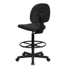 Load image into Gallery viewer, Black Patterned Fabric Drafting Chair (Cylinders: 22.5''-27''H or 26''-30.5''H)
