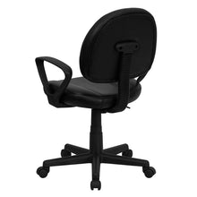 Load image into Gallery viewer, Mid-Back Black Swivel Task Office Chair with Back Depth Adjustment and Arms
