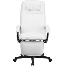 Load image into Gallery viewer, High Back White Executive Reclining Ergonomic Swivel Office Chair with Arms
