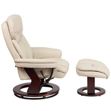 Load image into Gallery viewer, Recliner Chair with Ottoman | Beige Swivel Recliner Chair with Ottoman Footrest
