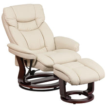 Load image into Gallery viewer, Recliner Chair with Ottoman | Beige Swivel Recliner Chair with Ottoman Footrest
