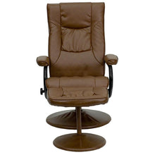 Load image into Gallery viewer, Recliner and Ottoman with Wrapped Base in Palimino LeatherSoft
