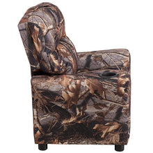 Load image into Gallery viewer, Contemporary Camouflaged Fabric Kids Recliner with Cup Holder
