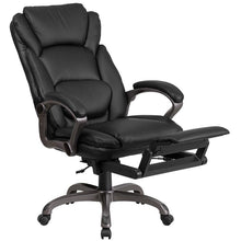 Load image into Gallery viewer, High Back Black Executive Swivel Office Chair with Outer Lumbar Cushion and Arms
